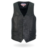Made in USA - Hot Leathers VSM5006 Men's Classic Premium Biker motorcycle Leather Vest