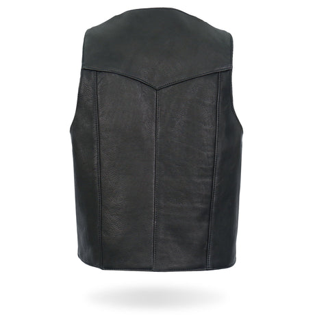 Made in USA - Hot Leathers VSM5006 Men's Classic Premium Biker motorcycle Leather Vest