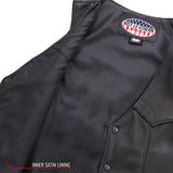 Made in USA - Hot Leathers VSM5006 Men's Classic Premium Biker motorcycle Leather Vest