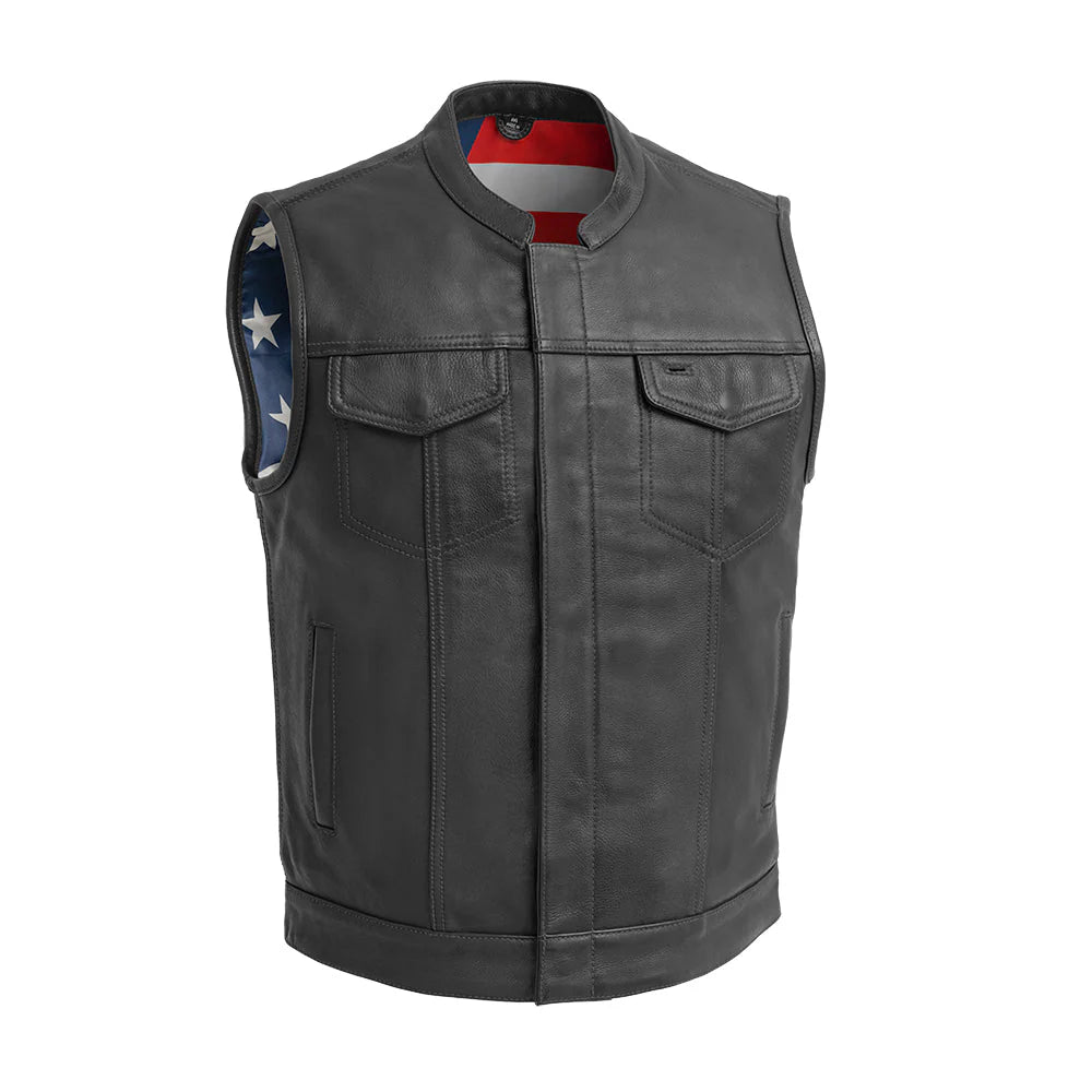 Born Free Vest (Choose Red or Black Stitch)