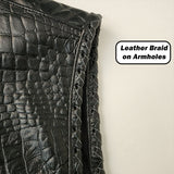 Black Crocodile with Full Side Zippers - Size 3X (52)