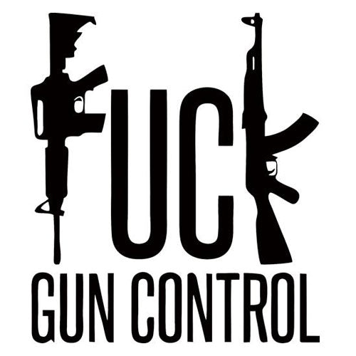 F Gun Control - Vinyl Decal (X2)