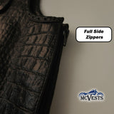 Black Crocodile with Full Side Zippers - Size 3X (52)