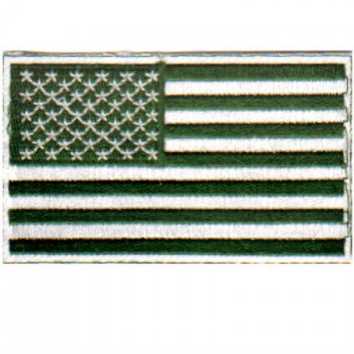 PATCH - USA Flag - Green and White 3 X 2