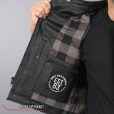 Club Style Vest with Gray Flannel Liner - VSM1059