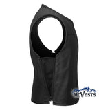 Zipper Front Club Vest with Side Zippers - CLUB545