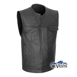 Platinum Naked Cowhide Club Vest