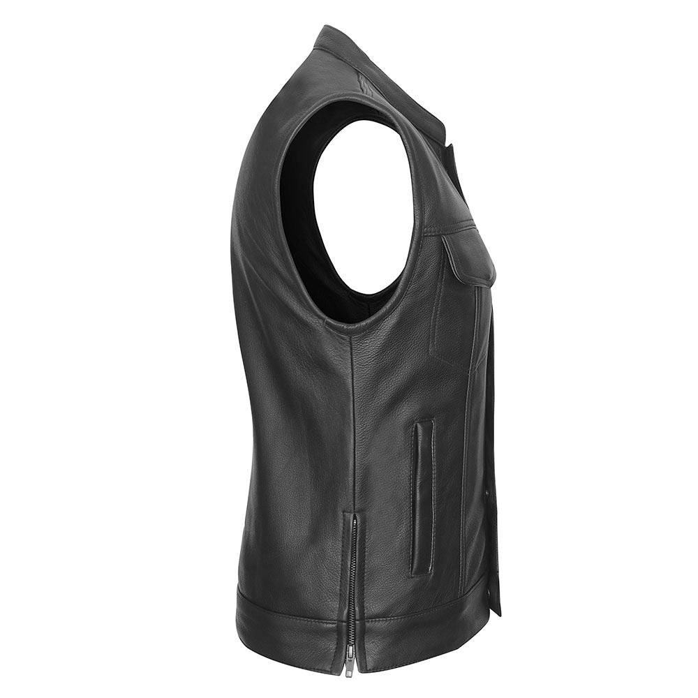 Club Style Vest with Side Release Zippers