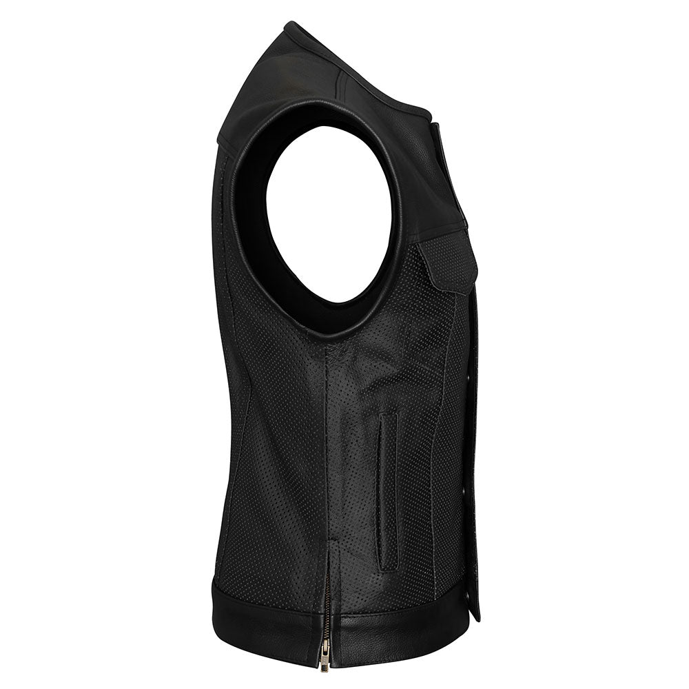 Perforated Leather Club Vest