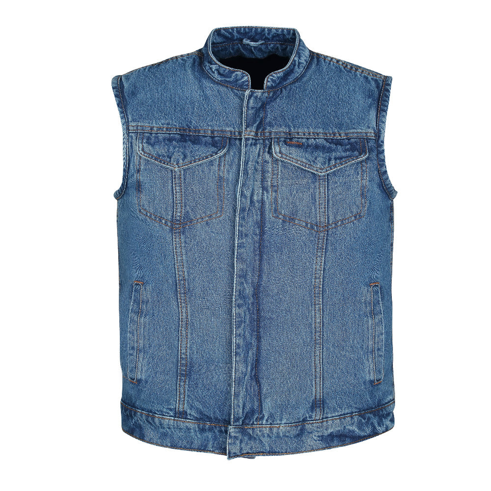 Leather Universe 310 Light Blue Denim Biker Cut