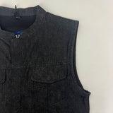 Charcoal Denim Vest with Mesh Liner - Size Small (41)