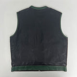 Leather Vest with Green Accents - Size XL (48)