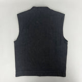 Charcoal Denim Vest with Mesh Liner - Size Small (41)