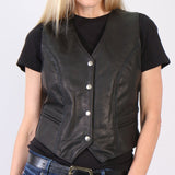 Made in the USA - Hot Leathers VSL5001 Ladies Braided Leather Motorcycle Vest