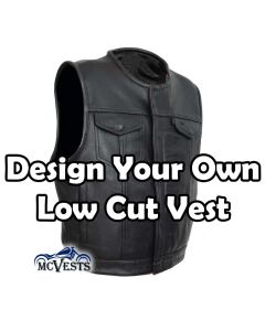 Design Your Custom Low Cut Platinum Leather Vest