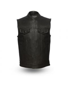 Platinum Naked Cowhide Club Style Vest by First MFG - Hotshot Vest