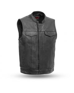 Naked Cowhide Mens Leather Vest by First Manufacturing - Sharp Shooter