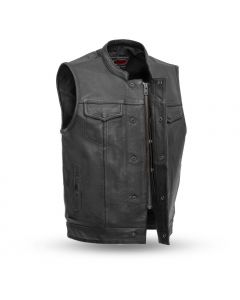 Naked Cowhide Mens Leather Vest by First Manufacturing - Sharp Shooter
