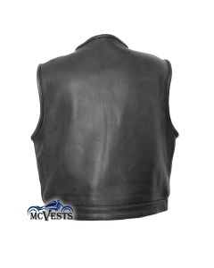 LOW CUT Proper Fit Platinum Leather Vest (3 inches Shorter) - GUN541-LOW
