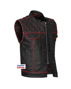 leather custom motorcycle vest