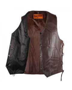 Brown Motorcycle Vest 