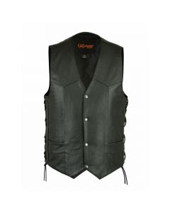 Traditional V Neck MC Vest with Laces